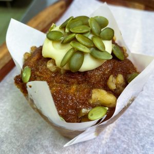 Carrot, Pineapple & Walnut Muffin